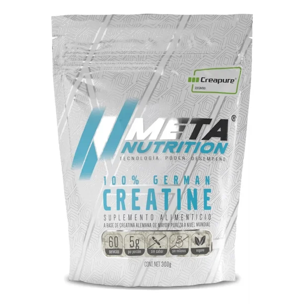 CREATINA MONOHIDRATADA CREAPURE META NUTRITION 60 SERVICIOS Monohidratada en polvo sin sabor