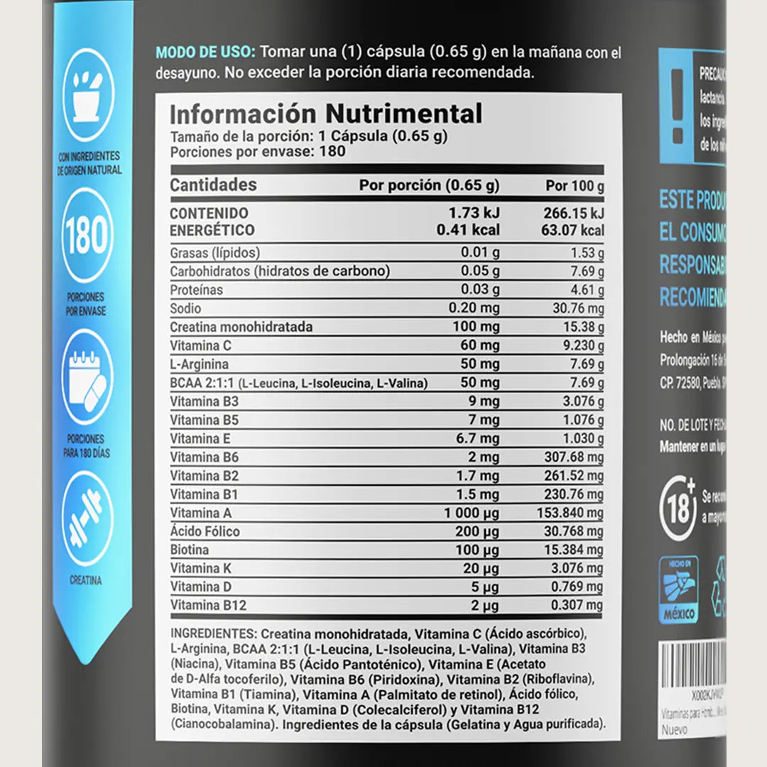 Mens Blend Multivitamínico de B Life para Hombre 90 CÁPSULAS