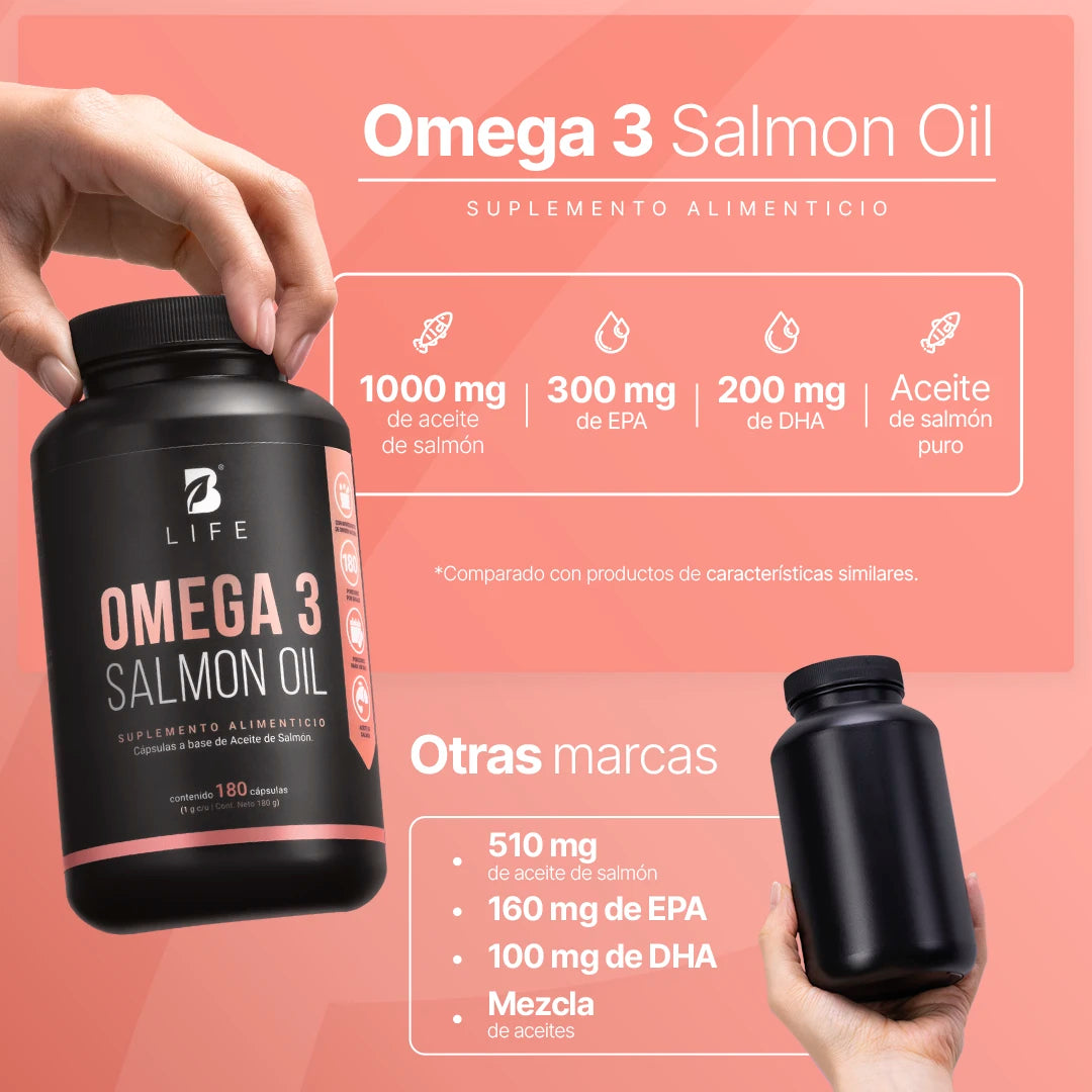 OMEGA 3 SALMON OIL B LIFE 180 CÁPSULAS