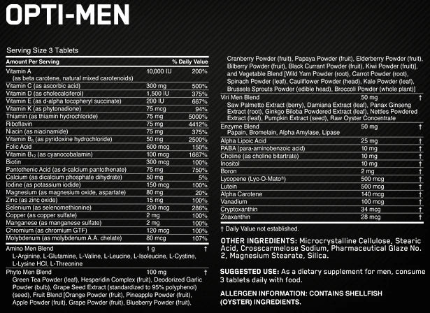 Optimum Nutrition OPTI MEN 90 Cápsulas