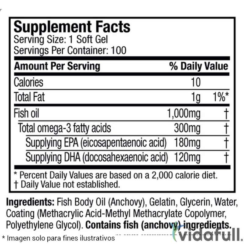 PLATINUM 100% FISH OIL 100 CAPSULAS