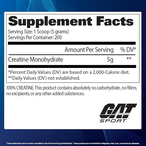 CREATINA GAT SPORT 1 KG 200 SERVICIOS